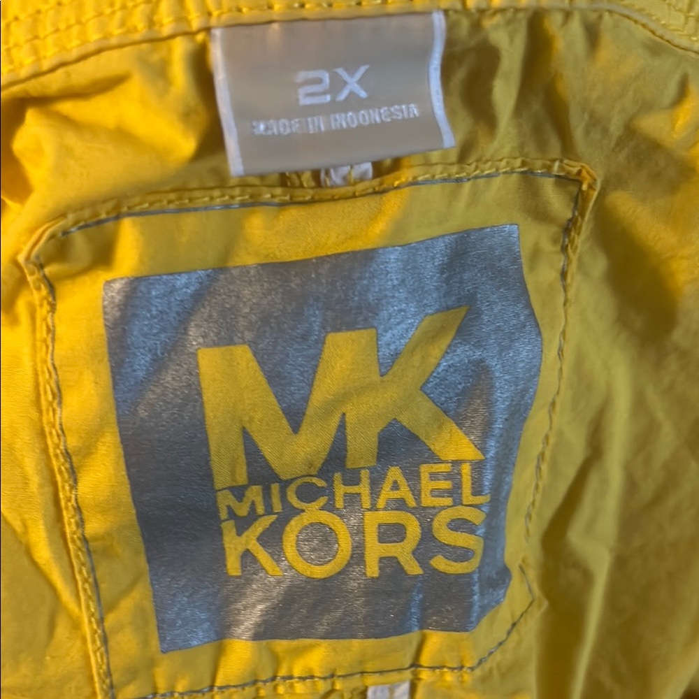 Michael Kors Yellow Denim Shorts Vibrant and Eye-Catching